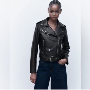 Zara Moto Faux Leather Jacket